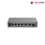 Ruijie RG-ES207GS-P Switch PoE Camera chính hãng – 6 cổng Gigabit PoE Budget 54W, 1 cổng SFP quang, quản lý qua Ruijie Cloud. Bảo hành chính hãng 3 năm