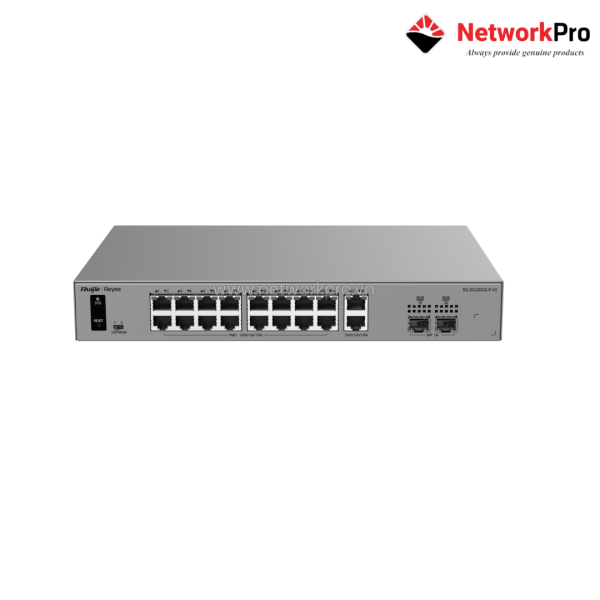 Ruijie RG-ES220GS-P-V2 | Switch PoE Gigabit 20 Cổng Quản Lý Cloud Chính Hãng